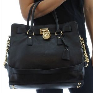 Authentic MICHAEL KORS HAMILTON bag w/REAL leather